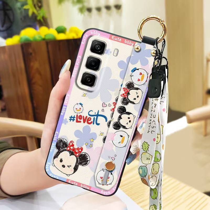 Phone Case for Infinix Hot 50 Pro+ Plus 50 Pro 50 Silicone Case with Adjustable Strap Neck Lanyard Cover