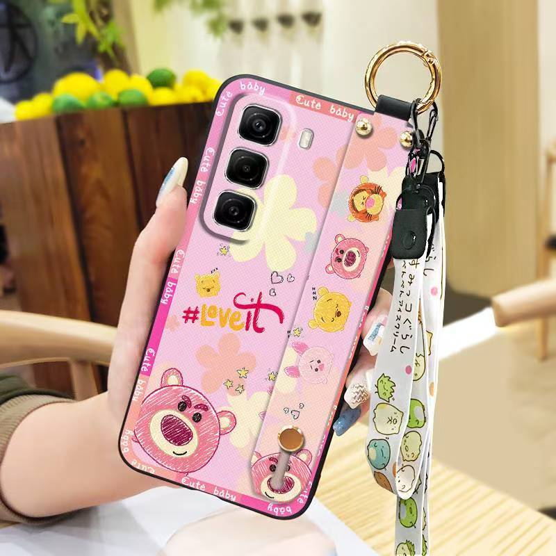 Phone Case for Infinix Hot 50 Pro+ Plus 50 Pro 50 Silicone Case with Adjustable Strap Neck Lanyard Cover