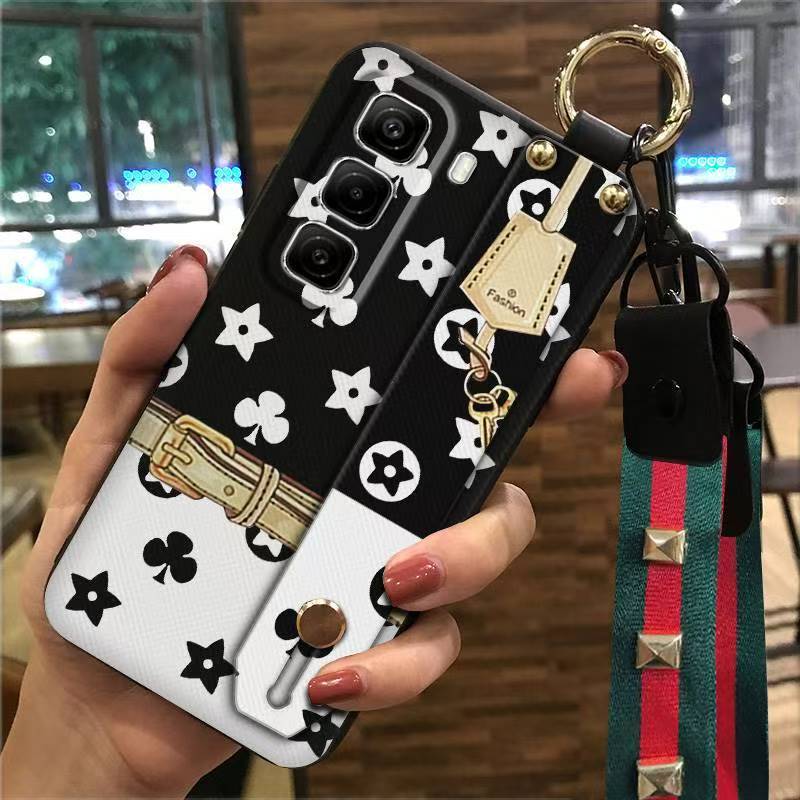 Phone Case for Infinix Hot 50 Pro+ Plus 50 Pro 50 Silicone Case with Adjustable Strap Neck Lanyard Cover