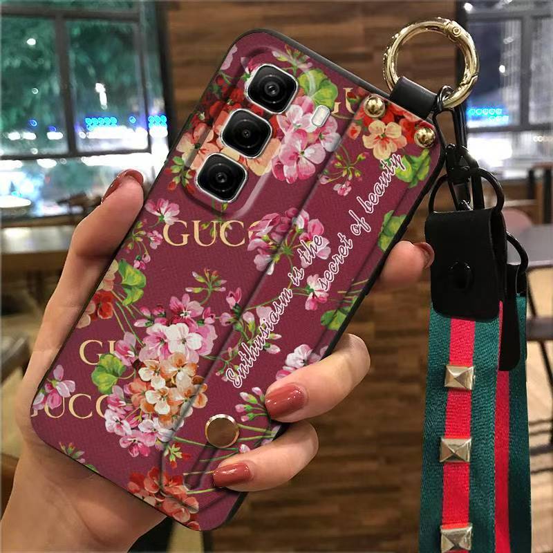 Phone Case for Infinix Hot 50 Pro+ Plus 50 Pro 50 Silicone Case with Adjustable Strap Neck Lanyard Cover