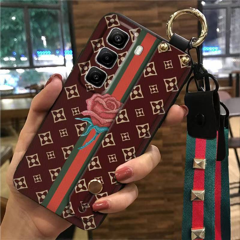 Phone Case for Infinix Hot 50 Pro+ Plus 50 Pro 50 Silicone Case with Adjustable Strap Neck Lanyard Cover