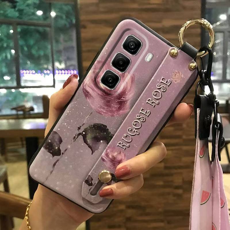 Phone Case for Infinix Hot 50 Pro+ Plus 50 Pro 50 Silicone Case with Adjustable Strap Neck Lanyard Cover