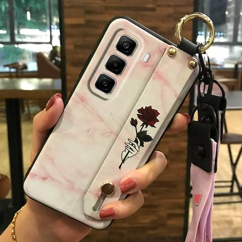 Phone Case for Infinix Hot 50 Pro+ Plus 50 Pro 50 Silicone Case with Adjustable Strap Neck Lanyard Cover