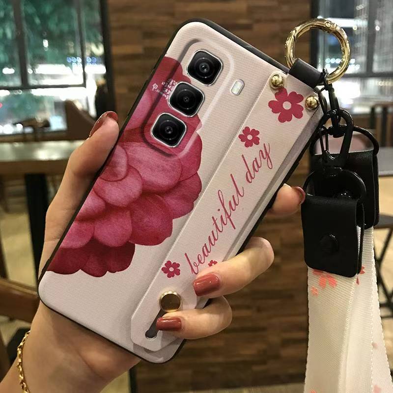 Phone Case for Infinix Hot 50 Pro+ Plus 50 Pro 50 Silicone Case with Adjustable Strap Neck Lanyard Cover