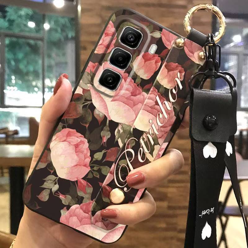 Phone Case for Infinix Hot 50 Pro+ Plus 50 Pro 50 Silicone Case with Adjustable Strap Neck Lanyard Cover