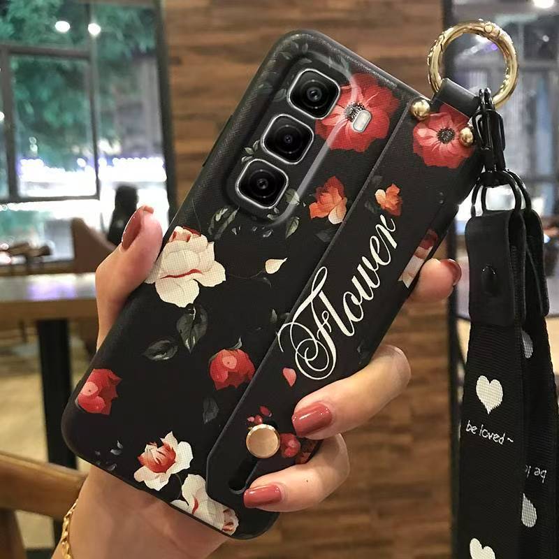 Phone Case for Infinix Hot 50 Pro+ Plus 50 Pro 50 Silicone Case with Adjustable Strap Neck Lanyard Cover