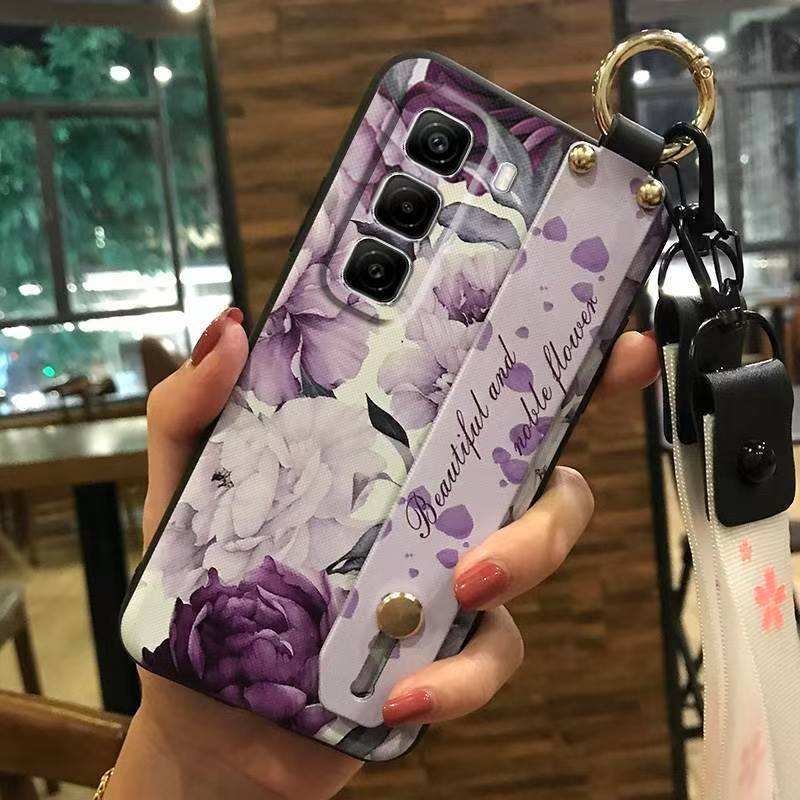 Phone Case for Infinix Hot 50 Pro+ Plus 50 Pro 50 Silicone Case with Adjustable Strap Neck Lanyard Cover