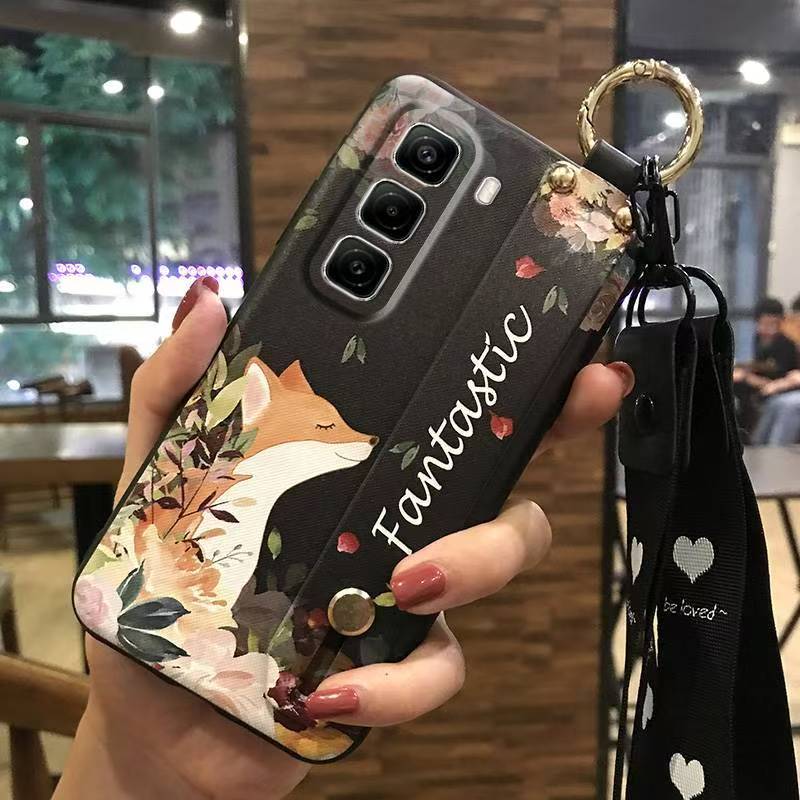 Phone Case for Infinix Hot 50 Pro+ Plus 50 Pro 50 Silicone Case with Adjustable Strap Neck Lanyard Cover
