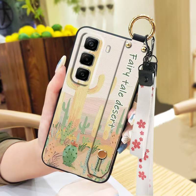 Phone Case for Infinix Hot 50 Pro+ Plus 50 Pro 50 Silicone Case with Adjustable Strap Neck Lanyard Cover