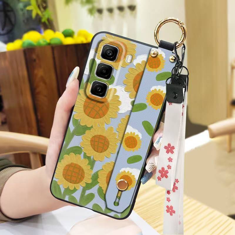 Phone Case for Infinix Hot 50 Pro+ Plus 50 Pro 50 Silicone Case with Adjustable Strap Neck Lanyard Cover