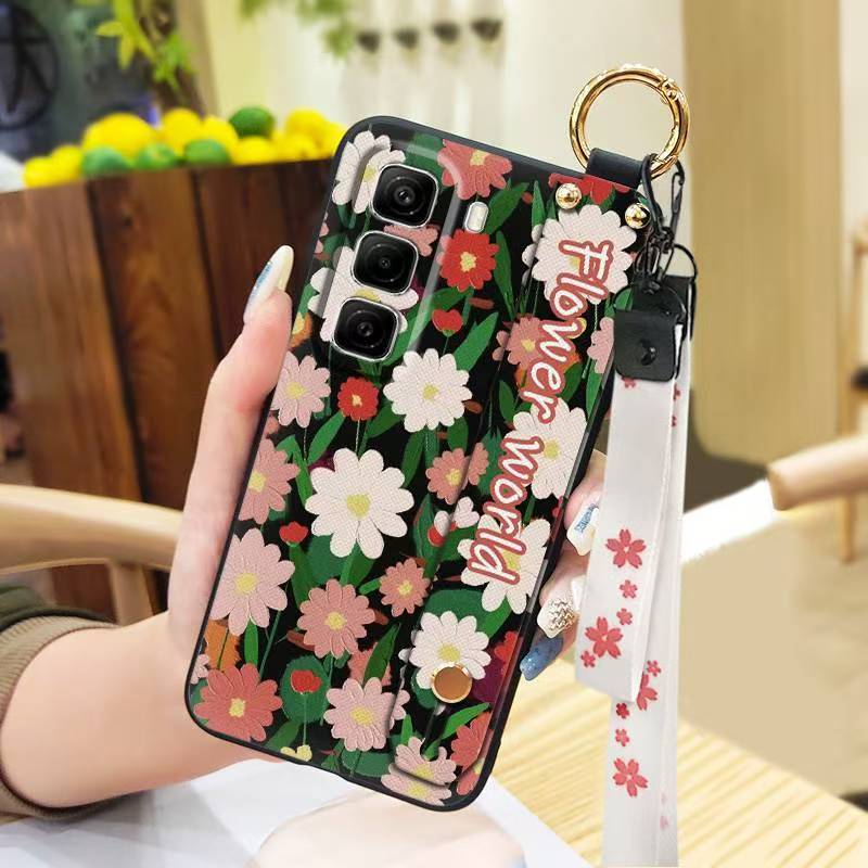 Phone Case for Infinix Hot 50 Pro+ Plus 50 Pro 50 Silicone Case with Adjustable Strap Neck Lanyard Cover