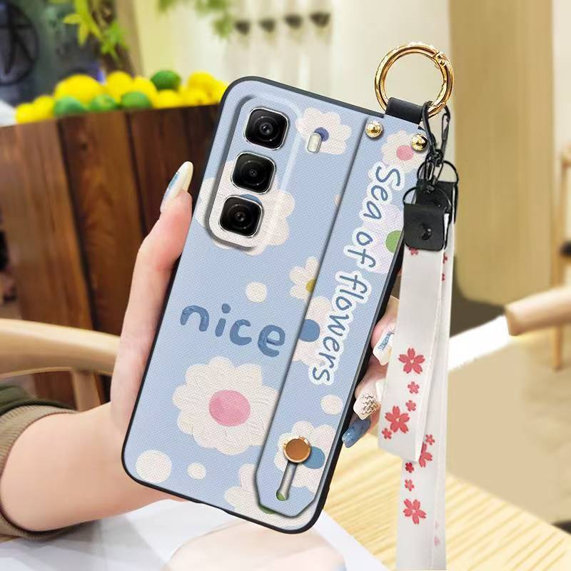 Phone Case for Infinix Hot 50 Pro+ Plus 50 Pro 50 Silicone Case with Adjustable Strap Neck Lanyard Cover
