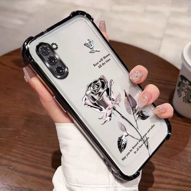 Cover for Samsung Galaxy Note 10 Transparent Electroplated Fashion Anti Drop Soft Phone Case