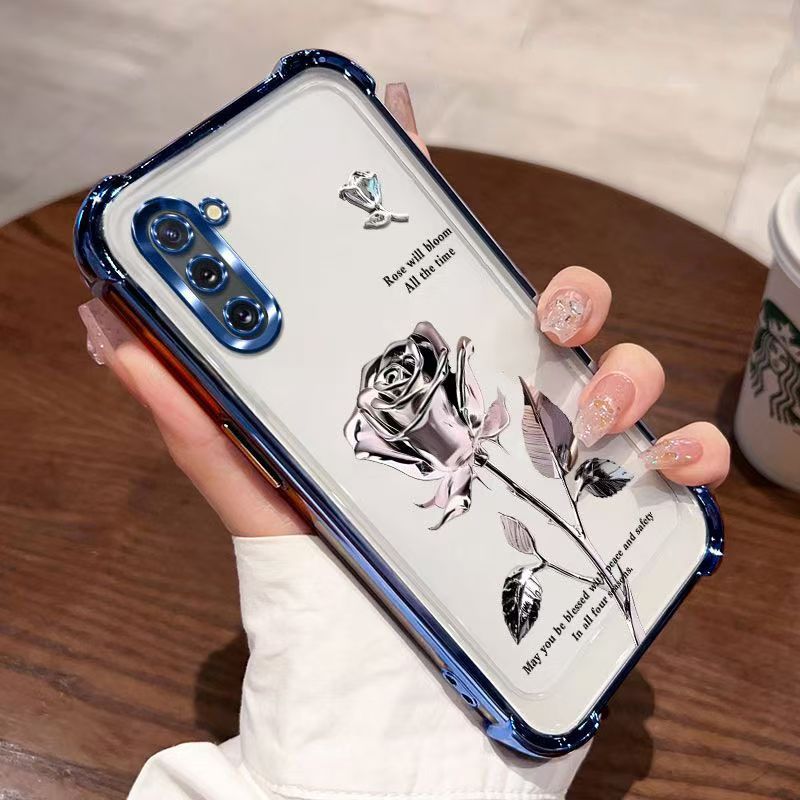 Cover for Samsung Galaxy Note 10 Transparent Electroplated Fashion Anti Drop Soft Phone Case