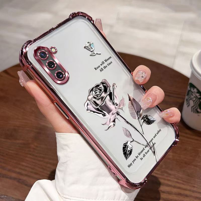 Cover for Samsung Galaxy Note 10 Transparent Electroplated Fashion Anti Drop Soft Phone Case