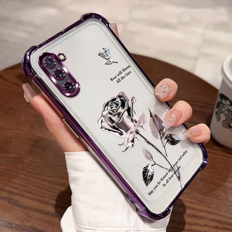 Cover for Samsung Galaxy Note 10 Transparent Electroplated Fashion Anti Drop Soft Phone Case