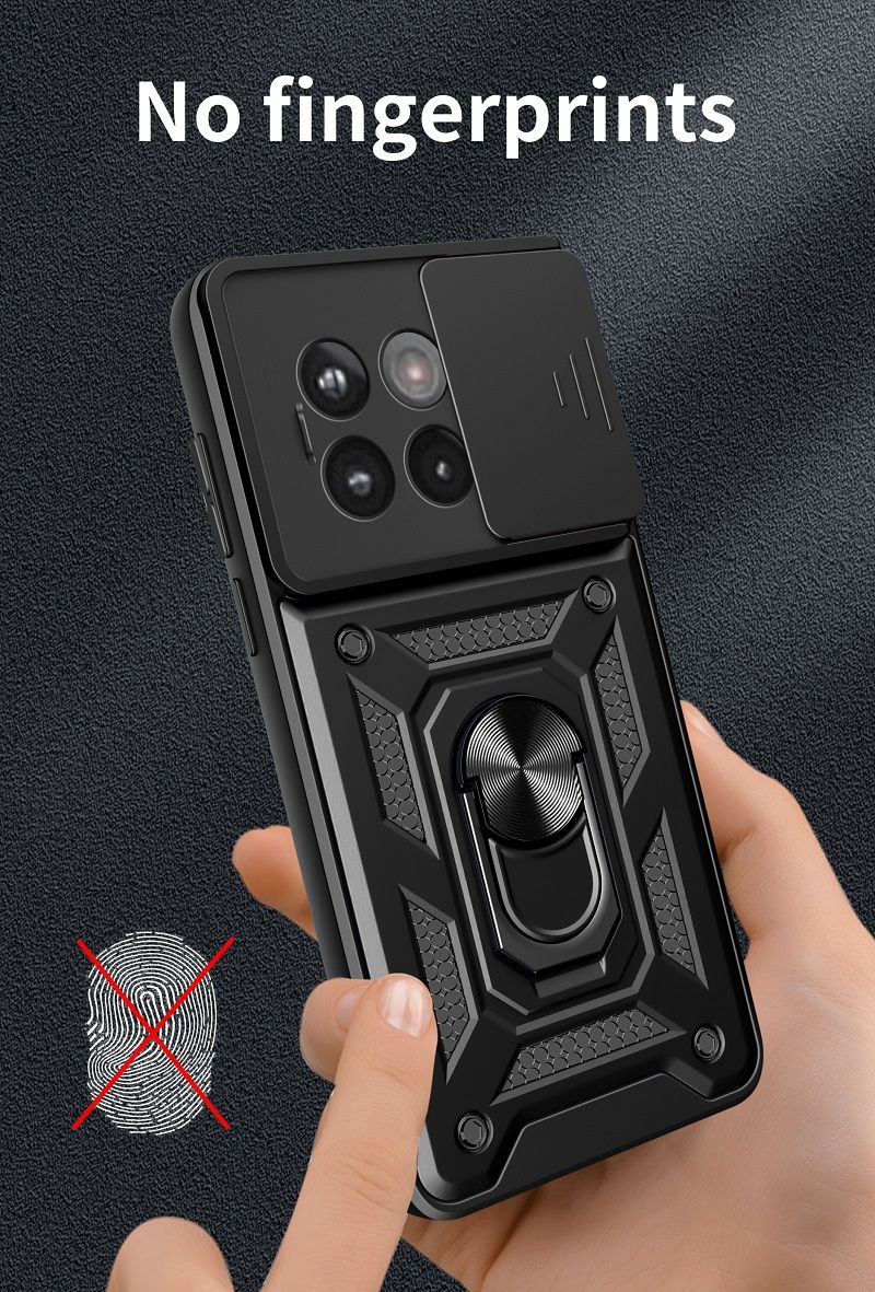 Luxury Slide Camera Lens Case For OnePlus 13R 5G vehicle-mounted Magnetic Kickstand Bumper Cover