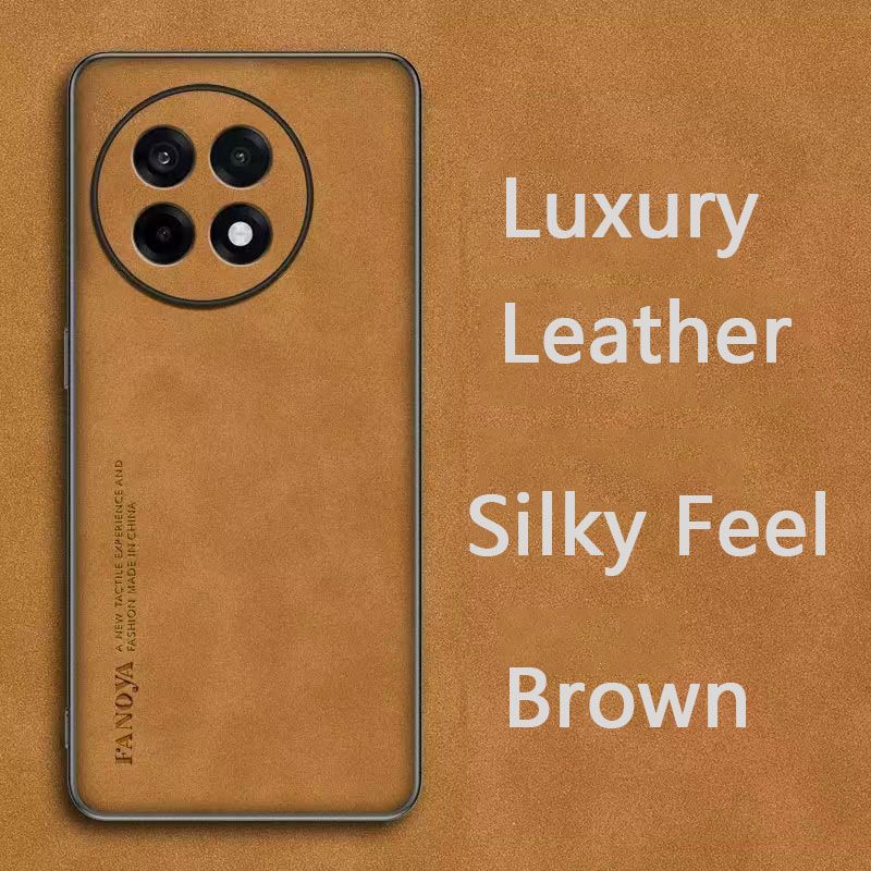 Luxury Business Retro Leather Phone Case For OnePlus 13R -5G, Shockproof Fall prevention Protective Case
