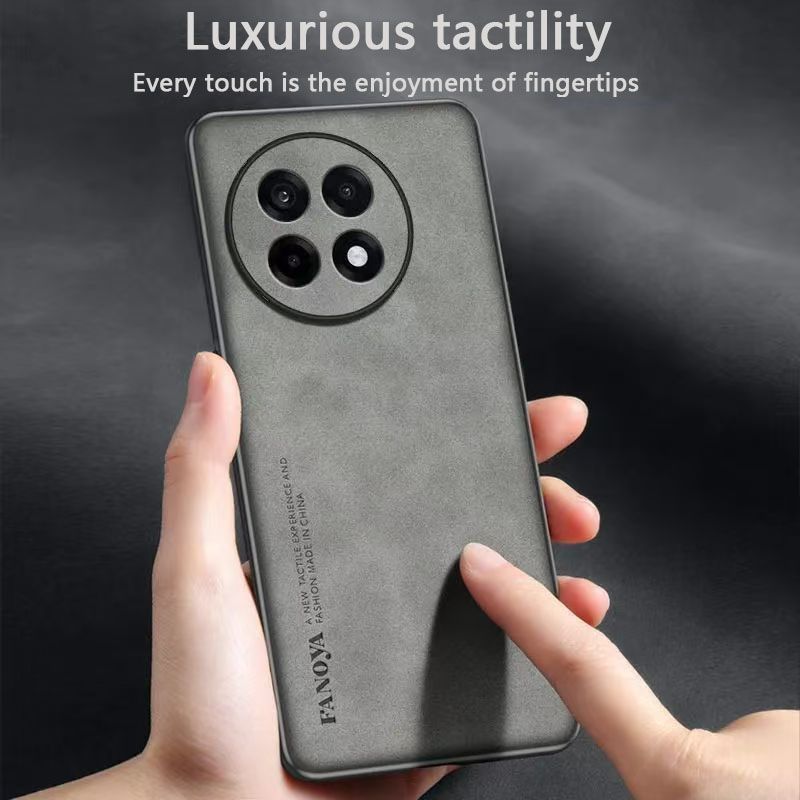 Luxury Business Retro Leather Phone Case For OnePlus 13R -5G, Shockproof Fall prevention Protective Case