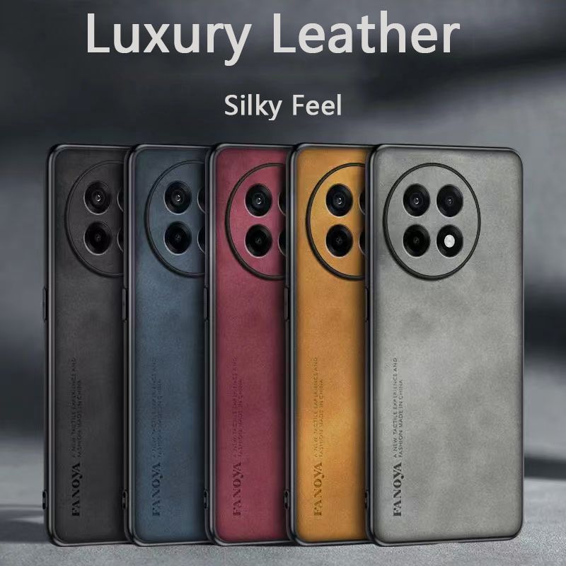 Luxury Business Retro Leather Phone Case For OnePlus 13R -5G, Shockproof Fall prevention Protective Case
