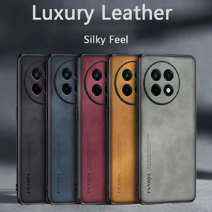 Luxury Business Retro Leather Phone Case For OnePlus 13R -5G, Shockproof Fall prevention Protective Case