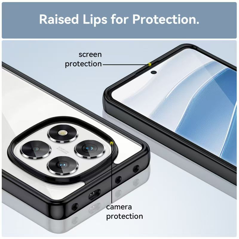 Cover for Xiaomi Redmi Note 14 Pro+ Plus 5G Transparent Anti Drop Soft Phone Case