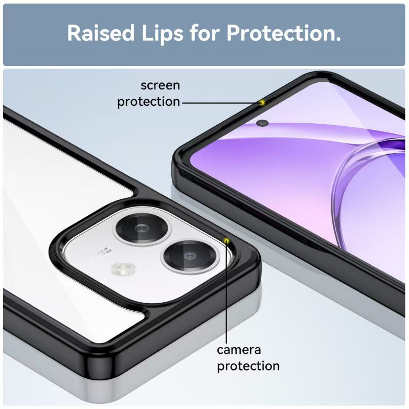 Cover for OPPO A3/A3X/A40 Transparent Anti Drop Soft Phone Case