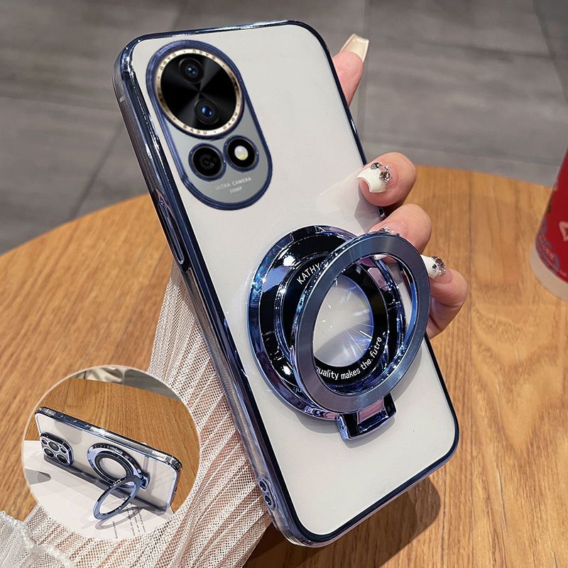 Luxury Transparent Glitter Powder Protective Cover For Huawei Nova 13 Magnetic Support Phone Case