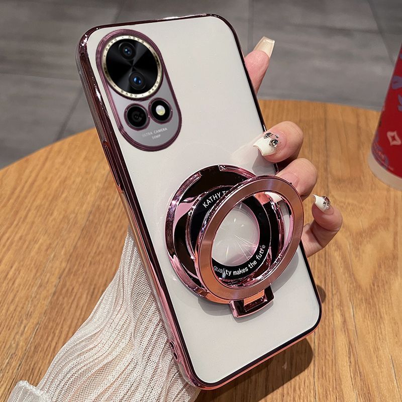 Luxury Transparent Glitter Powder Protective Cover For Huawei Nova 13 Magnetic Support Phone Case