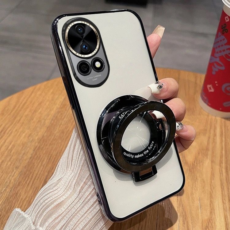 Luxury Transparent Glitter Powder Protective Cover For Huawei Nova 13 Magnetic Support Phone Case