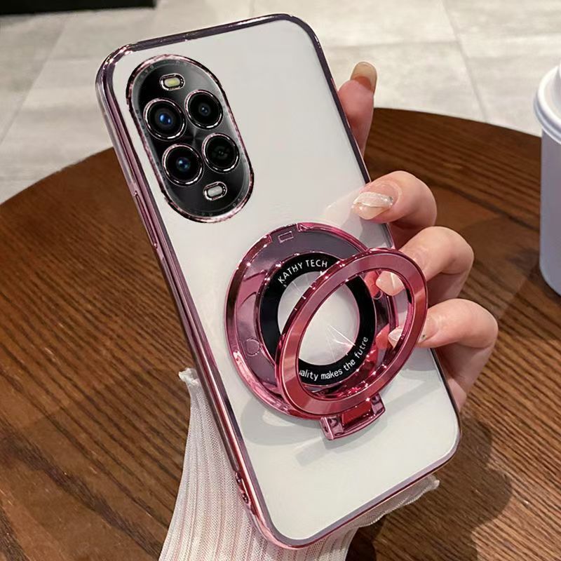 Luxury Transparent Glitter Powder Protective Cover For Huawei Nova 13 Pro Magnetic Support Phone Case