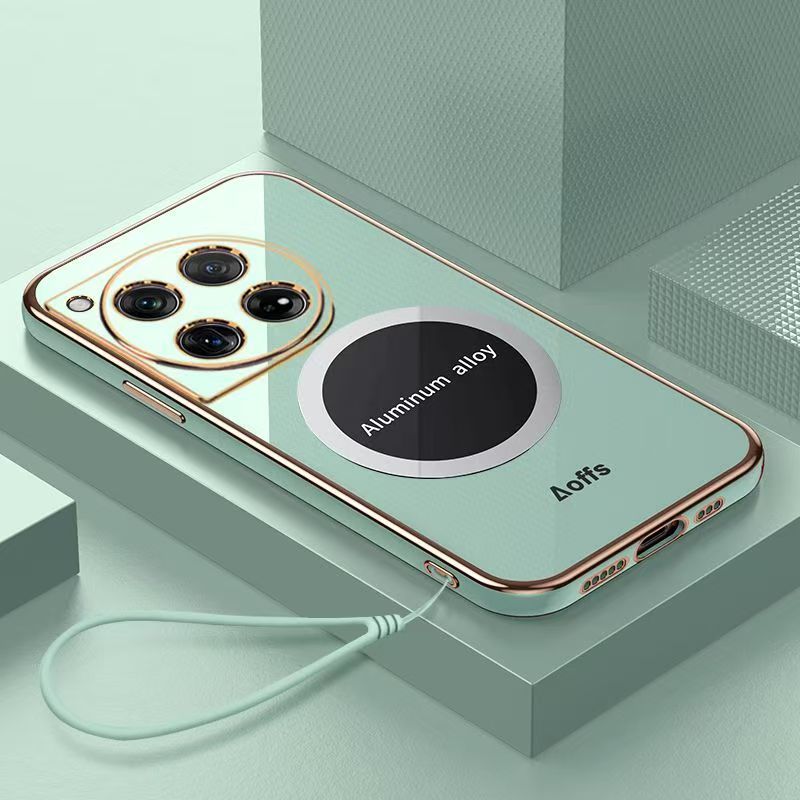 Cover for OnePlus 12 5G Magnetic Electroplate Anti Drop Soft Phone Case