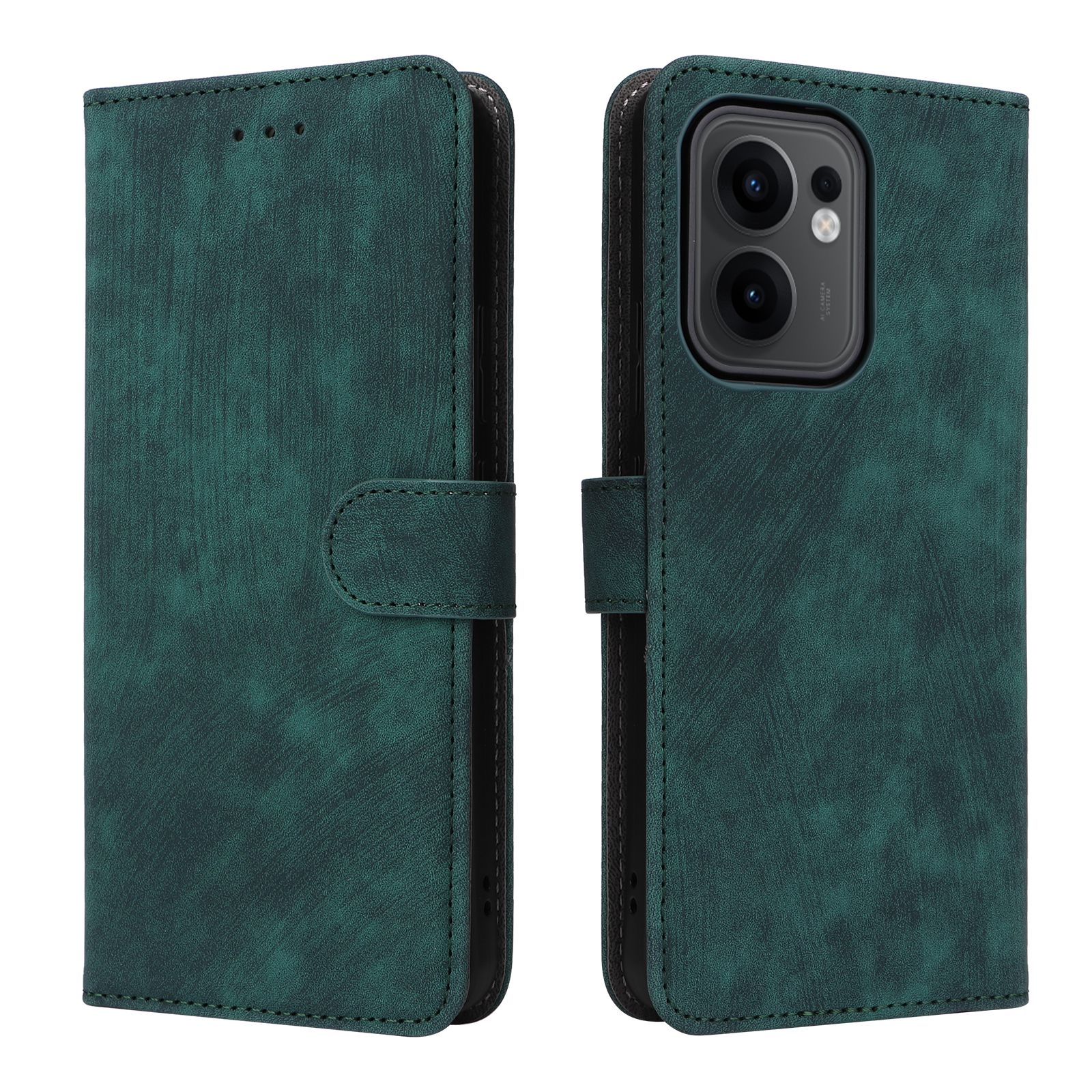 Flip Cover for OPPO Reno 13F / Reno13 F Full-Body Protection Shockproof [RFID Blocking] Wallet Cover With Hand Strap