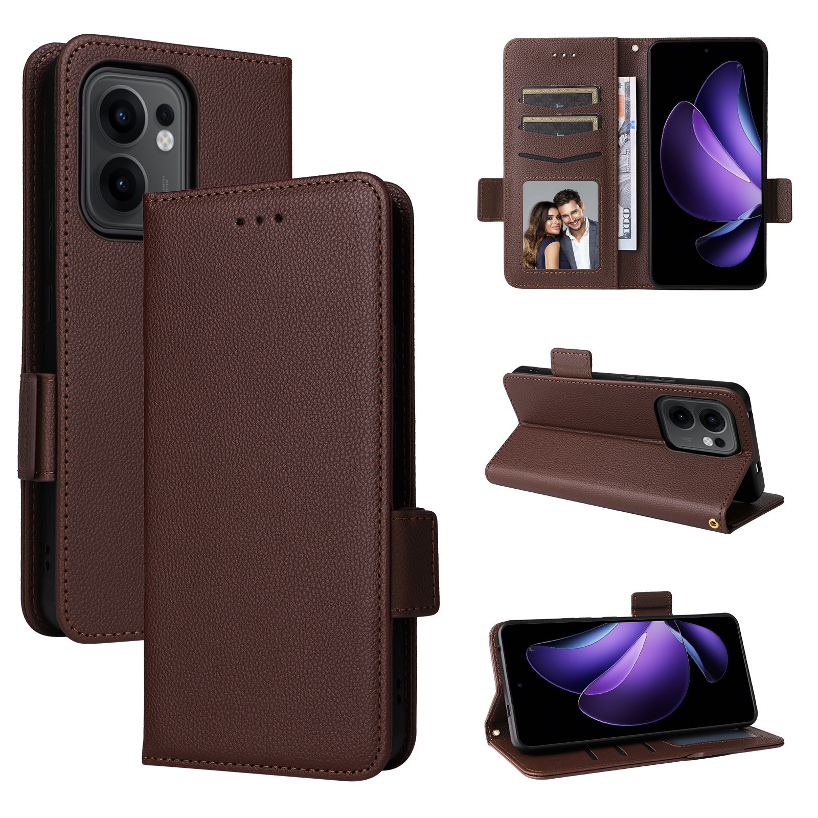 Flip Cover For OPPO Reno13 F / Reno 13F Leather Case [Flip Vintage Leather] Wallet Shockproof Durable Retro Phone Case