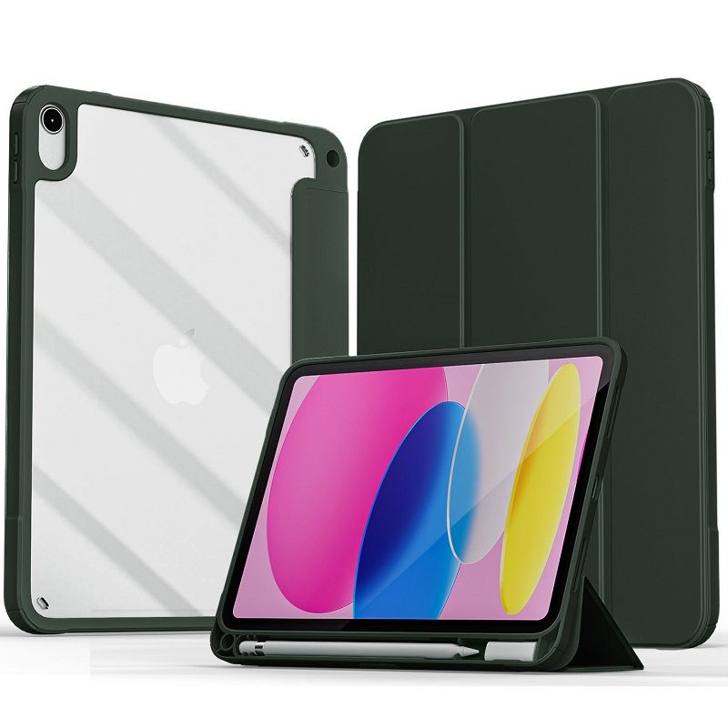 For Apple iPad 10.9 inch 2022 ( The Tenth Generation) Protective Case With Pen Holder, Ultra-Thin Smart Protective Case With Transparent Back Cover