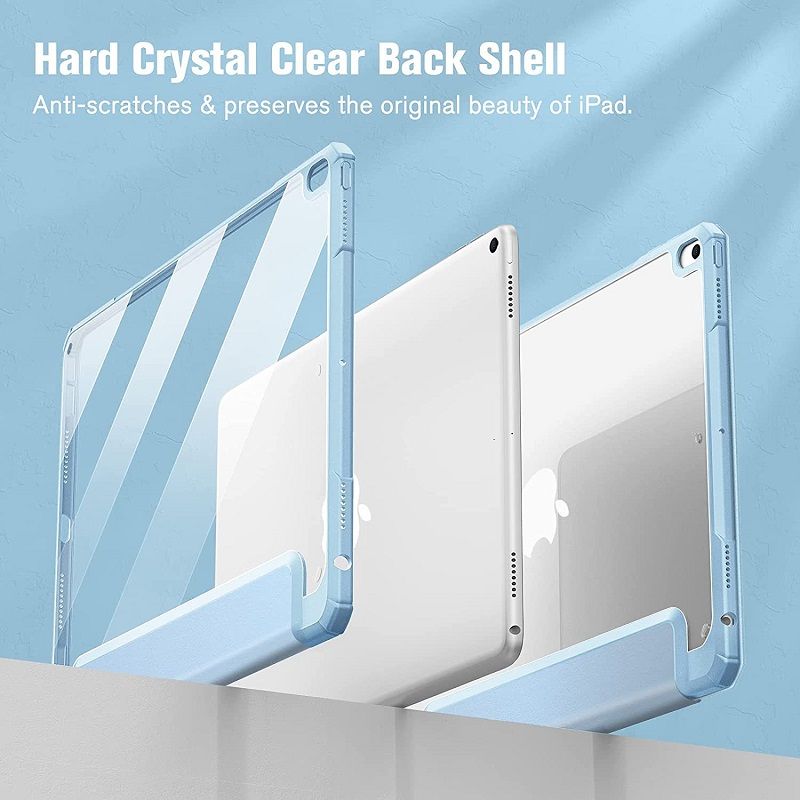 Cover For Apple iPad Air3 10.5" inch 2019 Protective Case With Pen Holder, Ultra-Thin Smart Protective Case With Transparent Back Cover