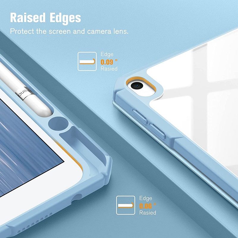 Cover For Apple iPad Air3 10.5" inch 2019 Protective Case With Pen Holder, Ultra-Thin Smart Protective Case With Transparent Back Cover