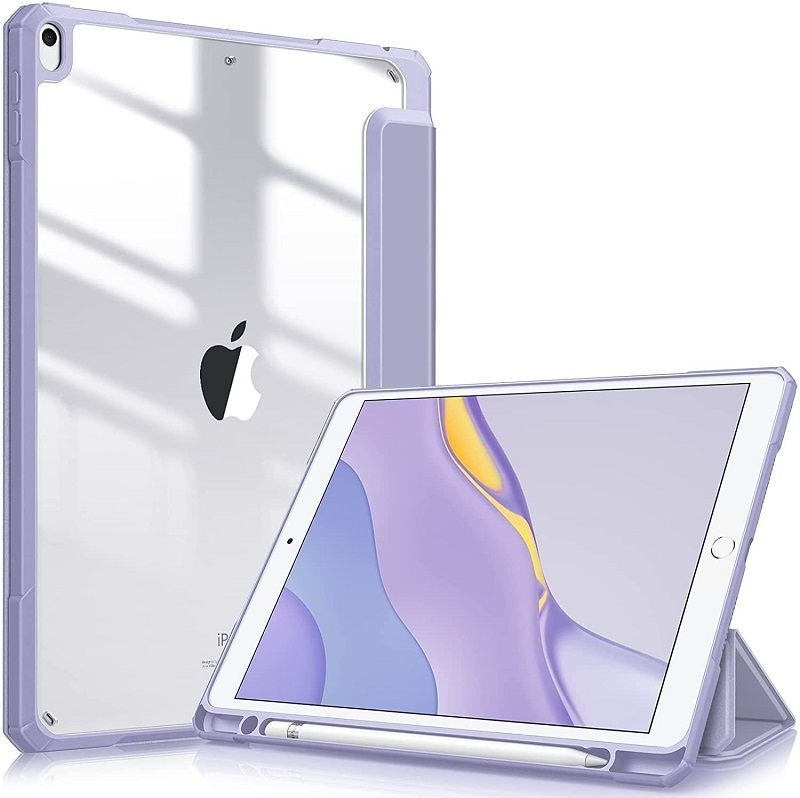 Cover For Apple iPad Air3 10.5" inch 2019 Protective Case With Pen Holder, Ultra-Thin Smart Protective Case With Transparent Back Cover