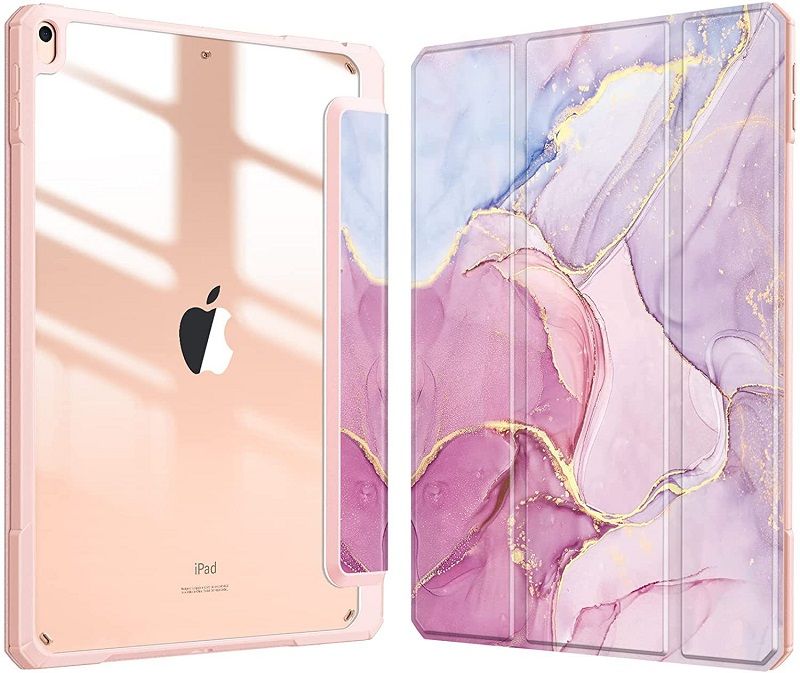Cover For Apple iPad Air3 10.5" inch 2019 Protective Case With Pen Holder, Ultra-Thin Smart Protective Case With Transparent Back Cover