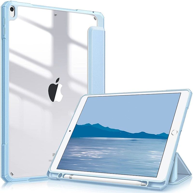 Cover For Apple iPad Air3 10.5" inch 2019 Protective Case With Pen Holder, Ultra-Thin Smart Protective Case With Transparent Back Cover