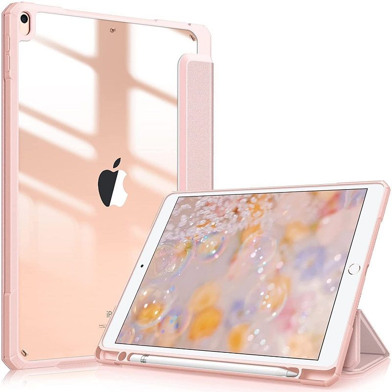 Cover For Apple iPad Air3 10.5" inch 2019 Protective Case With Pen Holder, Ultra-Thin Smart Protective Case With Transparent Back Cover