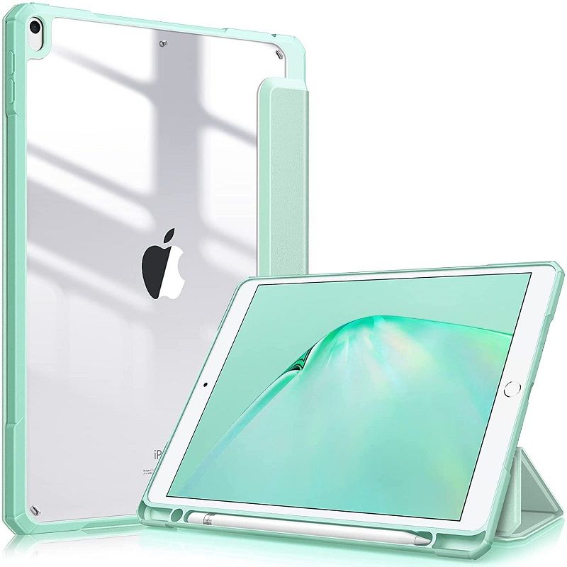 Cover For Apple iPad Air3 10.5" inch 2019 Protective Case With Pen Holder, Ultra-Thin Smart Protective Case With Transparent Back Cover