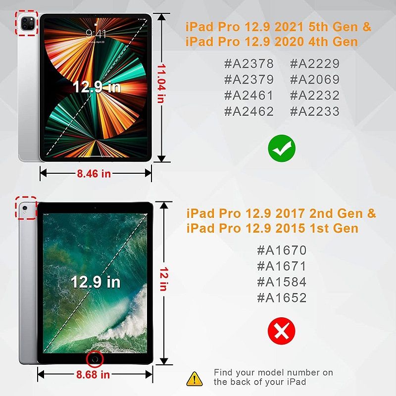 Rotating Protective Case for Apple iPad Pro12.9" inch 2021 (The Five Dynasties) - [Built-In Pen Holder] 360 Degree Rotating Protective Bracket Cover