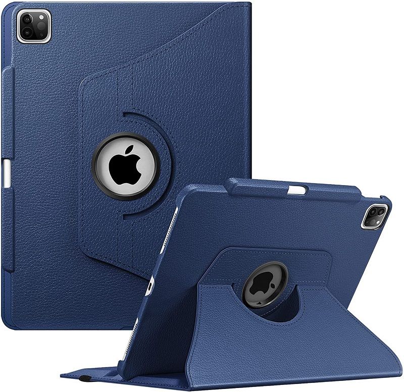 Rotating Protective Case for Apple iPad Pro12.9" inch 2021 (The Five Dynasties) - [Built-In Pen Holder] 360 Degree Rotating Protective Bracket Cover