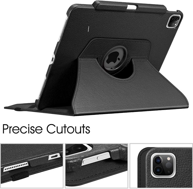 Rotating Protective Case for Apple iPad Pro12.9" inch 2021 (The Five Dynasties) - [Built-In Pen Holder] 360 Degree Rotating Protective Bracket Cover