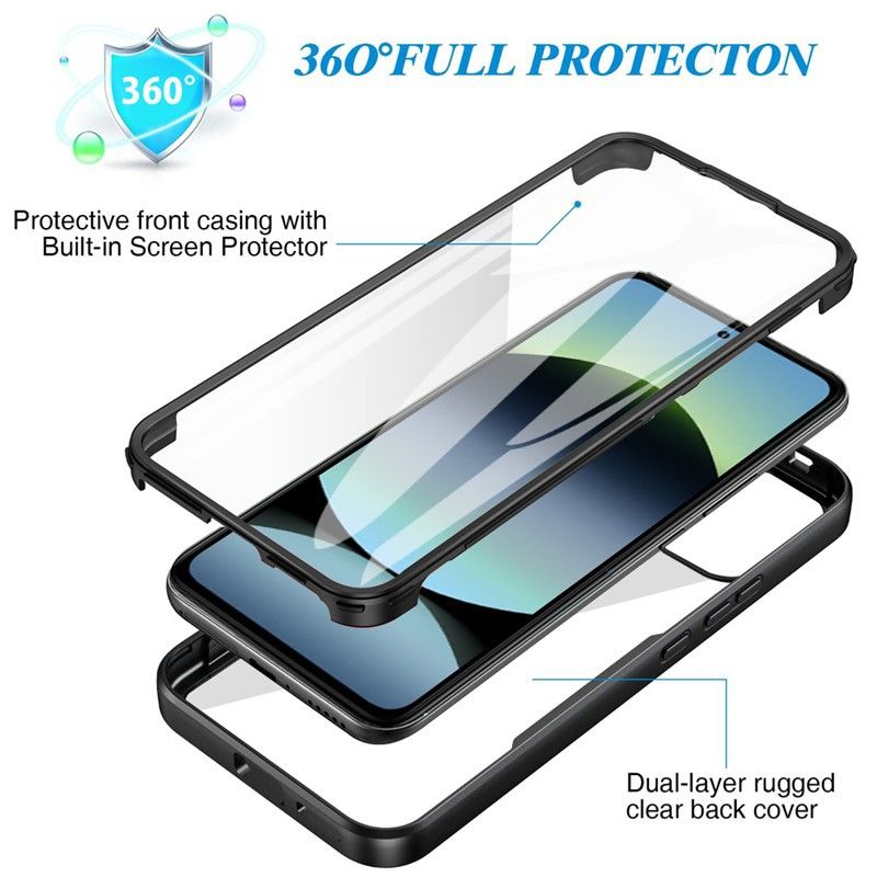 360 Full Protection Case for Xiaomi Redmi Note 14 (4G) Cover Built-in Screen Protector