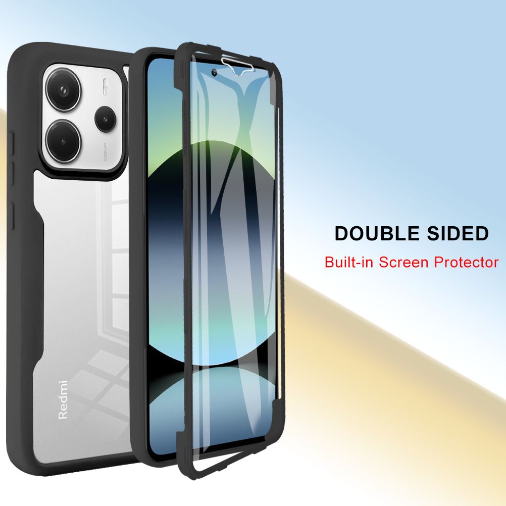 360 Full Protection Case for Xiaomi Redmi Note 14 (4G) Cover Built-in Screen Protector