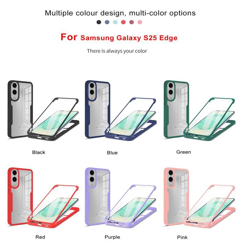 360 Full Protection Case for Samsung Galaxy S25 Edge Cover Built-in Screen Protector