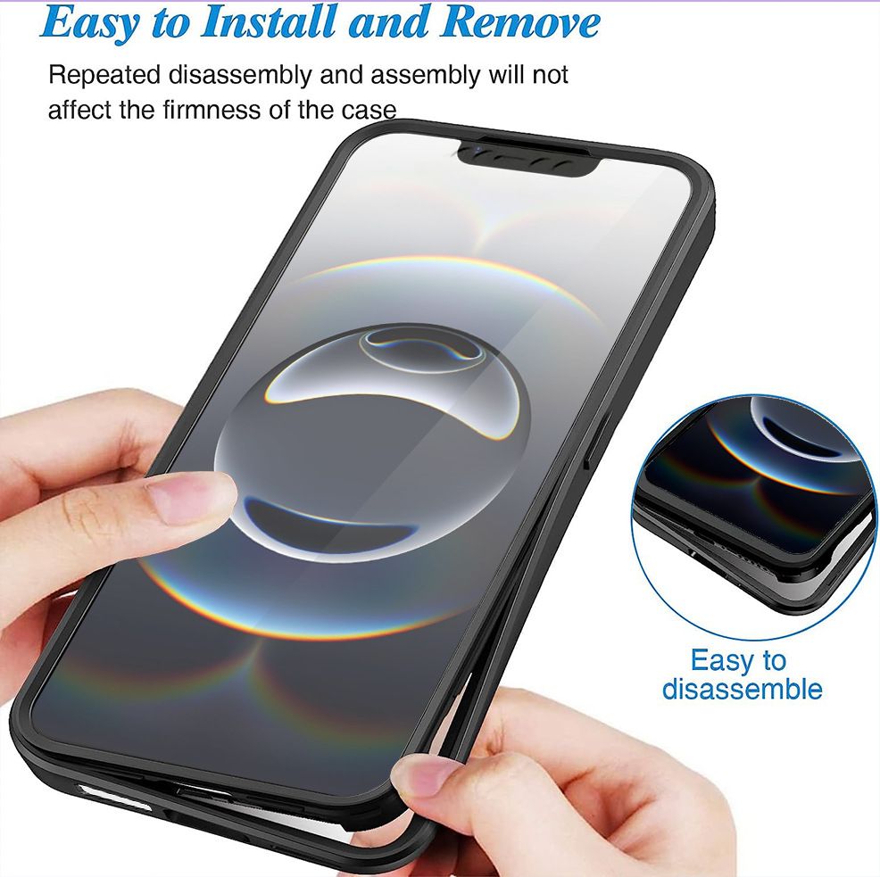 360 Full Protection Case for iPhone 16e Cover Built-in Screen Protector