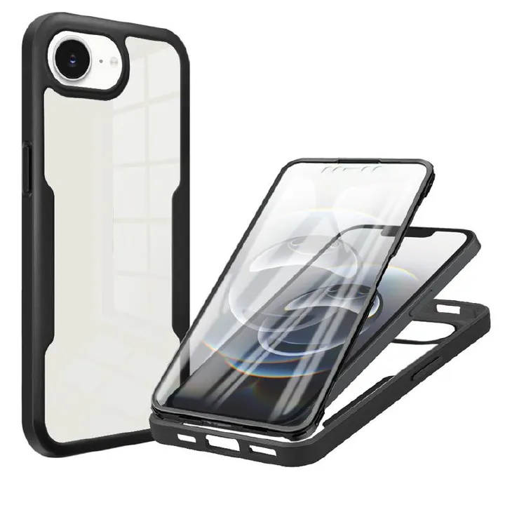 360 Full Protection Case for iPhone 16e Cover Built-in Screen Protector